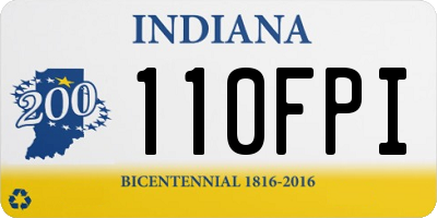 IN license plate 110FPI