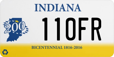 IN license plate 110FR