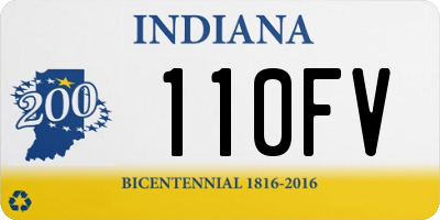 IN license plate 110FV