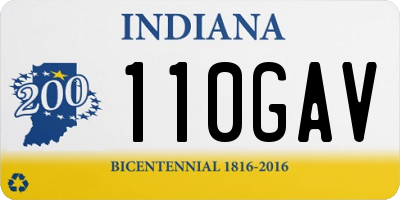 IN license plate 110GAV
