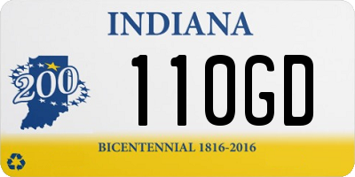 IN license plate 110GD