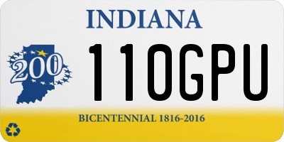IN license plate 110GPU