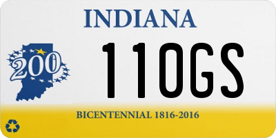 IN license plate 110GS