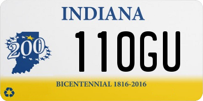 IN license plate 110GU