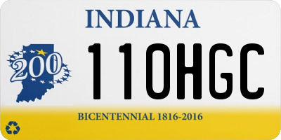IN license plate 110HGC