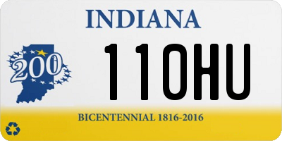 IN license plate 110HU
