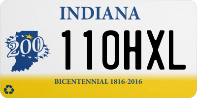 IN license plate 110HXL
