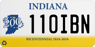 IN license plate 110IBN