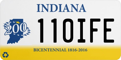 IN license plate 110IFE