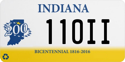 IN license plate 110II