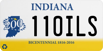 IN license plate 110ILS
