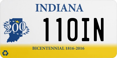 IN license plate 110IN