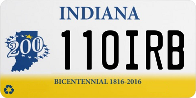 IN license plate 110IRB