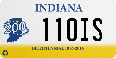 IN license plate 110IS
