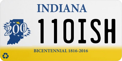 IN license plate 110ISH