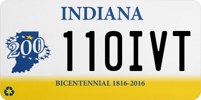 IN license plate 110IVT