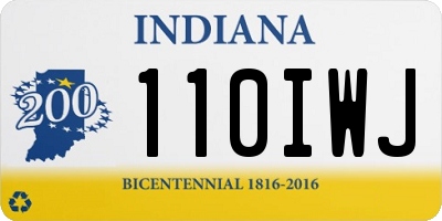 IN license plate 110IWJ