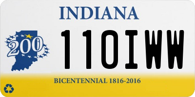 IN license plate 110IWW