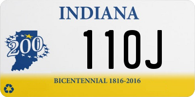 IN license plate 110J