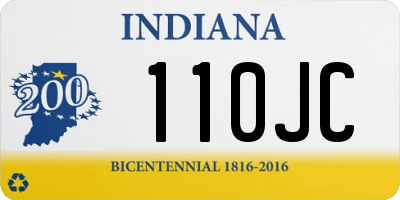 IN license plate 110JC