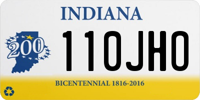 IN license plate 110JHO