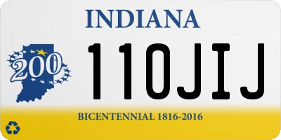 IN license plate 110JIJ