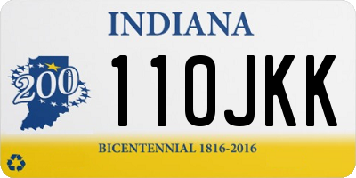 IN license plate 110JKK