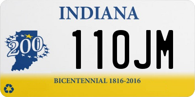 IN license plate 110JM