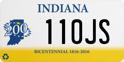 IN license plate 110JS