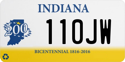 IN license plate 110JW