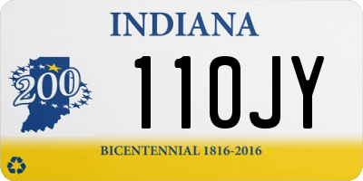 IN license plate 110JY