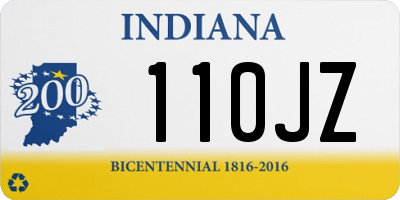 IN license plate 110JZ