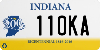 IN license plate 110KA