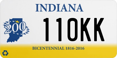IN license plate 110KK