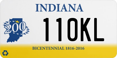 IN license plate 110KL