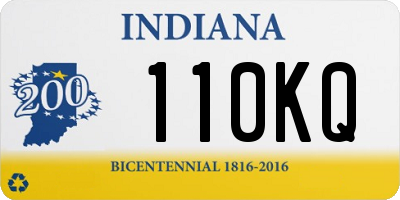 IN license plate 110KQ