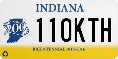 IN license plate 110KTH