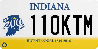 IN license plate 110KTM