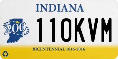 IN license plate 110KVM