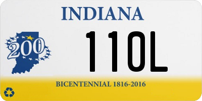 IN license plate 110L