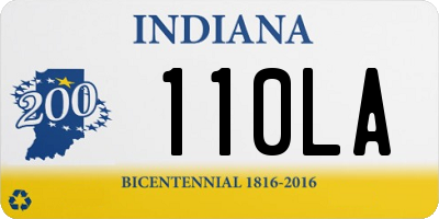 IN license plate 110LA