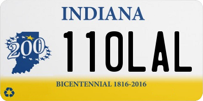 IN license plate 110LAL