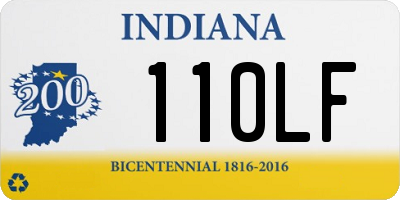 IN license plate 110LF