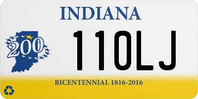 IN license plate 110LJ