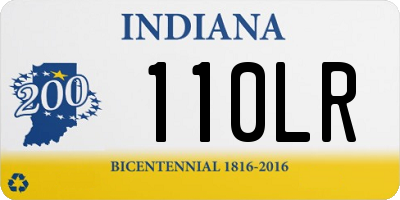 IN license plate 110LR