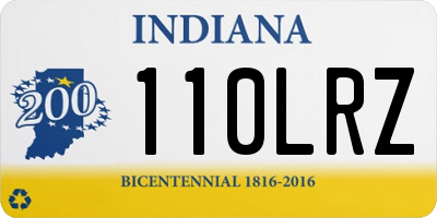 IN license plate 110LRZ