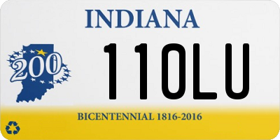 IN license plate 110LU