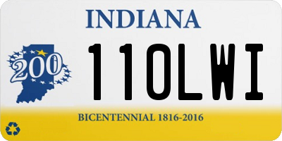 IN license plate 110LWI