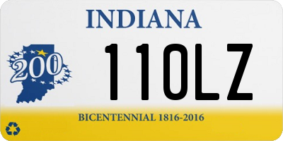 IN license plate 110LZ