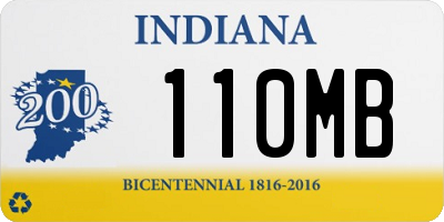 IN license plate 110MB